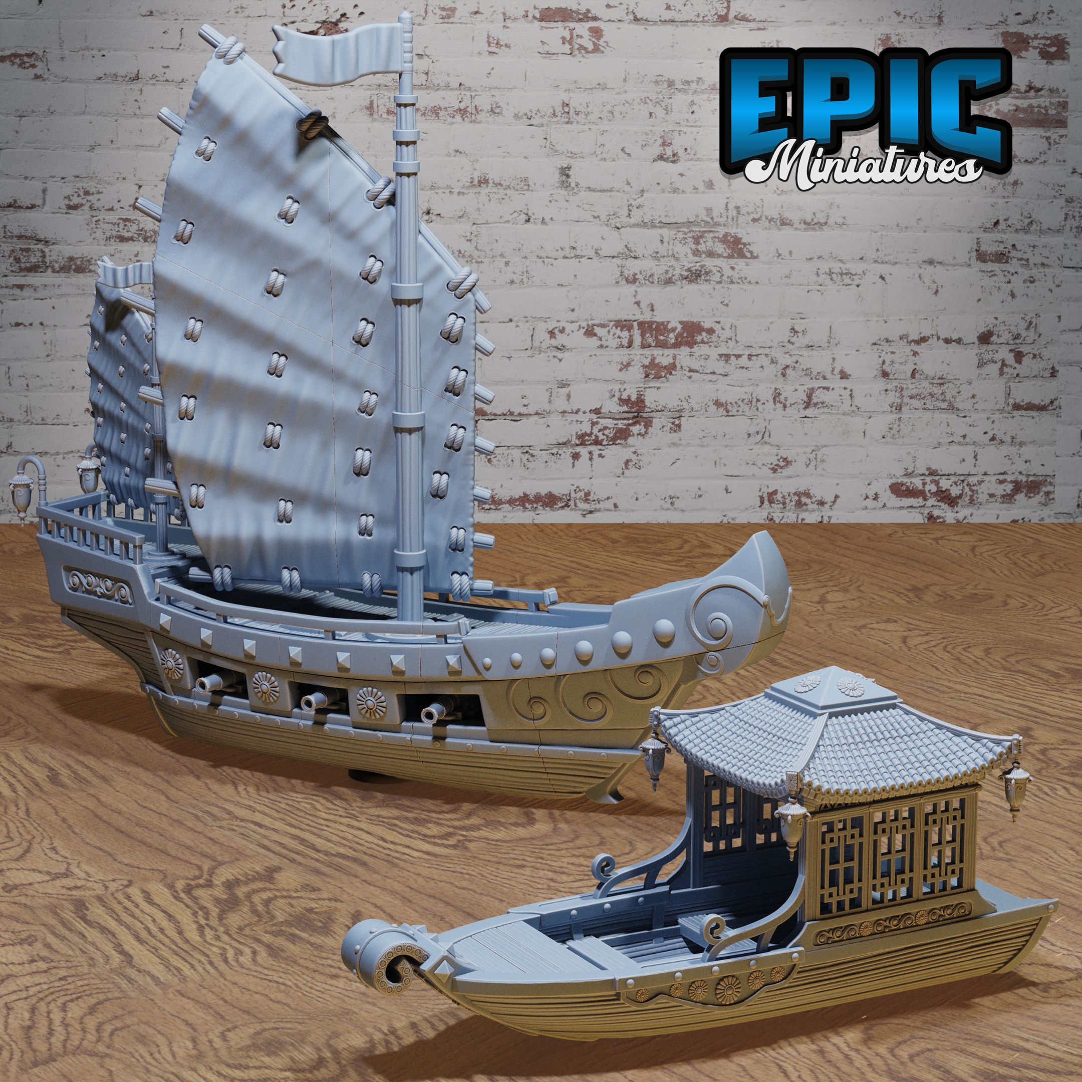 Eastern Boats / Samurai Warboat / Ronin Water Crew / Japanese Warship Vessel / Chinese Ship / Kung Fu Master Boat / Humanoid River Construction / Katana Master Construct / Monk Sea Transporter / Harbor Dungeon Area Encounter